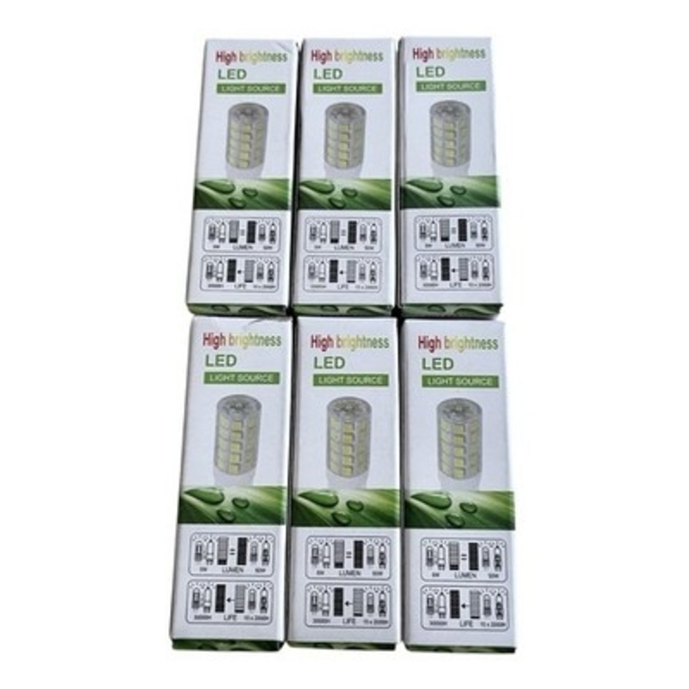 6-Pack G4 LED Light Bulbs 12V AC/DC 5W 3000K Warm White High Brightness NIB